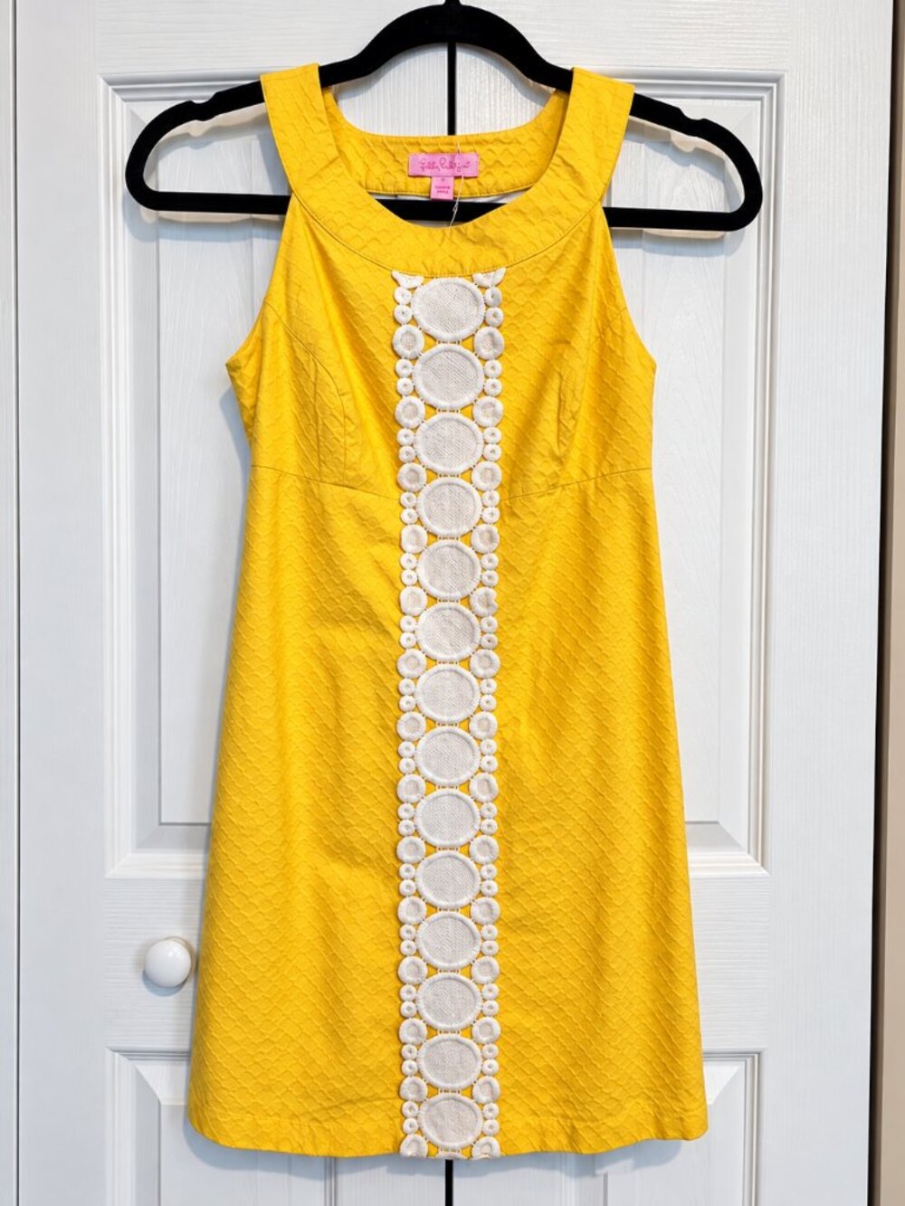 NWT Lilly Pulitzer Jacqueline Shift Dress Sunglow Yellow Lace Size 0